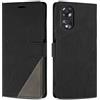 SONWO Cover per Oppo A78 5G Custodia, Flip Caso in PU Pelle Case Cover Premium Portafoglio Custodia per Oppo A78 5G, Supporto Stand, Slot per Schede, Nero