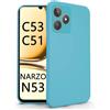 N NEWTOP Cover Compatibile per REALME C53 - C51 - NARZO N53, Custodia TPU SOFT Gel Silicone Ultra Sottile Flessibile Case Posteriore Protezione Fotocamera Anti Urto Guscio Scocca Colorato (Celeste)