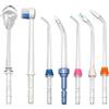 HOMTRAK Kit 7 punte irrigatore Buccale ad alta pressione,per water flosser | ugelli di ricambio a getto dentale, standard/orto/parodontale/piastra/spazzola/raschietto, per WP-100/250/450/560/660/900/940