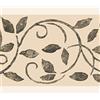 Dundee Deco Carta da parati adesiva DDAZBD9083 damascato grigio scuro, beige pergamene, foglie, design retrò, 4,57 m x 17,78 cm, autoadesivo