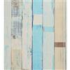 FENTIS Carta da Parati Effetto Legno con Retro Adesivo in Plastica Peel and Stick carta da Parati Blu-Verde 44,5x500cm Rotolo Rimovibile per Mobili da Cucina e Bagno