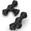 Amerdeco 10 Pezzi Maniglie per Mobili da Cucina Foro 128mm, Nero, in Lega di Zinco, per Armadietti e Cassetti UK0017