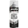 JENOLITE Directorust Vernice spray per barbecue e stufa - Nero opaco - Resistente alle alte temperature Fino a 650°C - 400ml