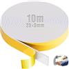 SWTYExt 10m Guarnizione Finestra 25mm(L) x3mm(P) Guarnizione Adesiva Nastro Autoadesivo in Schiuma Spugna Adesiva per Spifferi per le Fessure di Porte e Finestre Bordi delle Ante Degli Armadi Cassetti