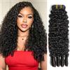 Romface Brasiliana Burmese Kinky Curly Bundles Human Hair Capelli Umani Ricci Brasiliani 14 Pollici Extension Capelli Veri Curly Weave Hair Bundles for Women Naturale Colore Nero