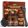 POP MODERN.C Siero Per La Crescita Dei Capelli All'olio Di Semi Di Zucca E Biotina, Kit Per La Crescita Dei Capelli Con Rullo E Massaggiatore Per Il Cuoio Capelluto, Confezione Da 2 Da 30ml