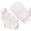 mikimini Guanto da Bagno 2 in 1 con Spugna Luffa e Tampone Esfoliante, Rete Morbida e Elastica, Set di 2 Pezzi, Ideale per Doccia e Cura della Pelle, per Donna