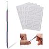 Grevosea Spingi cuticole, rimuovi cuticole a doppia estremità con 5 pastiglie lucidanti per unghie, rimozione dello smalto per unghie, kit manicure per pedicure nail art