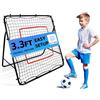 KAIDIDA Calcio Rebounder 120 x 120 cm: rete di rimbalzo regolabile per bambini, ragazzi e adulti, ideale per l'allenamento in giardino e a scuola