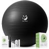 Slim Panda Palla Pilates, 55-85cm Anti Scoppio Antiscivolo Palla Ginnastica con Cannuccia Gonfiabile, Soft PVC Palla da Yoga per la Terapia Degli Anziani, Casa, Fitness, Allenamento Equilibrio