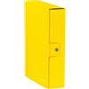 Leitz - Scatola portadocumenti con chiusura a bottone, Cartella progetti in cartone plastificato, Giallo, 25 x 35 x 8 cm, 39670016