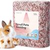 BUCATSTATE Biancheria da letto per criceti da 15 l, 99% in carta anti-polvere, controllo degli odori, comoda lettiera per piccoli animali per conigli, ratti, criceti nani siriani, gerbilli (fiori)
