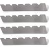 Wzzy Gurden Griglia per spiedini per 6 spiedini. Realizzato in Metallo Acciaio Inox. Lunghezza Rack 30 cm, Altezza 4 cm, Larghezza Base 3,5 cm (4 Pezzi)