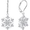 JO WISDOM Orecchini Fiocco di neve Argento 925 Donna con 3A Zirconia Cubica,Orecchini per le Ragazze delle Donne