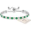 HEEYA Bracciali da donna placcati in argento Sterling bracciali tennis cristallo Slider braccialetto da donna diamante zirconia braccialetto da donna regalo di compleanno per mamma sorelle con carte