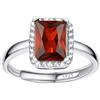 Bestyle Anello da Donna in Argento 925 Regolabile con Pietra Ottobre Opale, Forma Cuore Portafortuna - Confezione Regalo