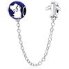 Generic M&S - Fermacatena di sicurezza a forma di zampa di cane, in argento Sterling 925, compatibile con braccialetti Pandora Moments e braccialetti europei, Small (1 x 2 x 1 cm), Metallo