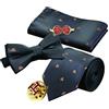 THE MASONIC COLLECTION Royal Arch Chapter - Set regalo con cravatta, papillon, fazzoletto - realizzato in seta, gemelli e spilla da bavero, abbigliamento formale massone & set regalo personalizzato