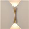 YOOCHUENG Applique da Parete Oro Interno,Lampada da Parete a LED,Cablata Fissa,Foratura,Moderna e Creativa Applique in Metallo per Camera da Letto Corridoi Scale Portici (Luce Calda,35 CM)
