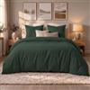Dreamzie Copripiumino Una Piazza e Mezza 200x220 cm con 2 Federe 80x80 cm | Verde · Biancheria da Letto · Microfibra 100% · 3 Pezzi · Chiusura con Cerniera · OEKO-TEX · Facile Cura · No Stiro