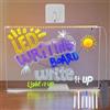 GOEDCH Lampada LED DIY Creativa: Luce Notturna Cancellabile DIY con 7 Penna Cancellabile, Base per Striscia Luminosa LED Sospesa Adatta Ai Graffiti, Tavolo da Disegno Luminoso con Gancio e Catena