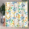 Lerores Tenda da doccia 180x200 cm Albero colorato, fondo pesante antimuffa, tessuto idrorepellente, lavabile in poliestere, tende da bagno per bagno, vasca da bagno con 12 anelli per tenda da doccia