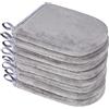 PHOGARY Confezione da 8 guanti lavamani in flanella, guanti morbidi in flanella, panno da bagno SPA, guanti struccanti riutilizzabili, 15 x 21 cm