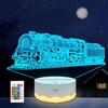 Anywin Luce notturna a forma di treno per bambini, illusione 3D, con 16 colori che cambiano, telecomando e dimmer, per decorare la stanza, regalo di compleanno per ragazzi, bambini e ragazze