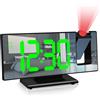 BYZESTY Sveglia Digitale con Proiezione, Sveglia con Proiettore Soffitto, Orologio Digitale Alimentata Tramite USB, con Grande Display, Temperatura, Snooze, Data, 12/24HR, 3 Livelli di Luminosità
