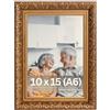 Victor cornice portafoto "Rubens" marrone oro 10x15 cm - profilo: 30 x 20 mm - stile barocco antico - vetro vero - decorazione per la casa