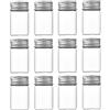 FSSTUD 12 flaconi per messaggi di desiderio in vetro trasparente, mini barattoli vuoti in polvere liquida, contenitori decorativi con tappo a vite in alluminio, 20 ml