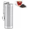 PARENCE - Infusore cilindrico in acciaio inox - Filtro da tè riutilizzabile con catena e gancio - Per tè sfuso e infusioni - Lunghezza circa 6,5 cm