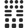 JiSiTeCai Custodia universale per la protezione dei dati, senza residui, schermo di sicurezza con punti, quadrati e strisce (Black18)