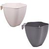 NEED&NEED Kitchen Sink Garbage Basket Multi-Functional Hanging Trash Can Scraps Containers Organizer Countertop Basket Ivory & Black (Pack of 2)