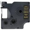 BROVACS 1 confezione di nastro adesivo oro su nero compatibile con DYMO D1 45814 19 mm 3/4 OPA2314