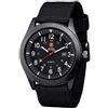 Zeiger Orologio da uomo Orologi militari da uomo Data Orologio da lavoro sul campo al quarzo analogico Orologio da polso sportivo in nylon con scatola di orologio
