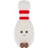 Apricot Lamb Bowling Ball Sport peluche per bambini, morbido e carino, per bambine e ragazzi, morbido bowling, bianco, 24 cm