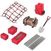 KEEDA Rete per bagagli per auto RC, pala, decorazione per serbatoio del carburante, accessorio per crawler RC 1:10 TRX4 Axial Scx10 D90 (rosso)