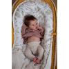 Anano Peso Reborn Baby Full Silicone realistico Bambola 45 cm Reborn Baby Bambola realistica Bambola da collezione con dettagli realistici e accessori completi (camicia viola + pantaloni)