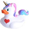 Wild Republic Rubber Duck Unicorno, Papera di Gomma, Papera Giocattolo, Regalo per Bambino, Bambini Ed Adulti, 10 cm