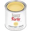 bianco Shabby Bianco Forte - Giallo Pompei - (250ml) Vernice a Gesso con Finitura/Protettivo 2-in-1: Chalk Paint Super Resistente per Mobili, Pareti e Porte - Asciugatura Rapida, Interni/Esterni, Opaca
