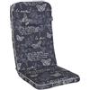 Angerer 1024/205 - Cuscino per sedia con schienale alto, design a farfalla, 120 x 50 x 7 cm, colore: Grigio
