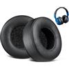 SOULWIT Cuscinetti Auricolari Di Ricambio per Skullcandy Hesh & Hesh 2 Wireless Cuffia con Morbida Pelle Proteina, Spessore Aggiunto (Nero)