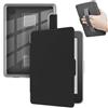 GIOPUEY Cover Compatibile con Kobo Clara Colour/Clara BW/Clara 2E, Flip Pelle + PC TPU Trasparente Case con Cinturino Guscio Rigido Posteriore - Black