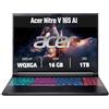 Acer Nitro V 16S AI PC Portatile IA | Notebook Gaming| NVIDIA GeForce RTX 5070 8 GB | Ryzen AI 7 350 | Ram 16 GB DDR5 | 1024 GB SSD | Display 16 WQXGA IPS 180 Hz | Copilot+ PC | Windows 11 | QWERTY
