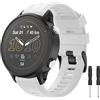 FTRONGRT Cinturino In Silicone Per Garmin Forerunner 935 - Ricambio Morbido, Traspirante, Regolabile, Nero - 5