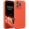 kwmobile Cover per iPhone 16 PRO Max Custodia - Back Case per Smartphone in Silicone TPU - Protezione Gommata - Corallo Vivo