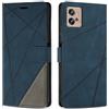 SONWO Cover per Moto G32, Flip Caso in PU Pelle Case Cover Custodia con Slot per Schede e Supporto Stand per Moto G32, Blu