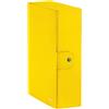 Leitz - Scatola portadocumenti con chiusura a bottone, Cartella progetti in cartone plastificato, Giallo, 24 x 35 x 10 cm, 39680016