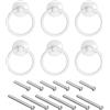QUARKZMAN 6pz Rotondo cerchio Tiri, Cassetti Pomelli Bianco Cerchio Cassetto Maniglie Singolo Foro per Cassettone Armadio Armadio